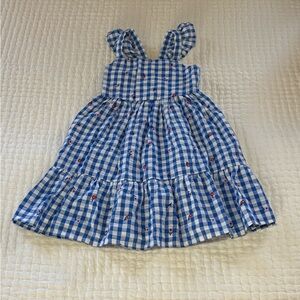 Cat & Jack Blue and White Gingham Kids Dress